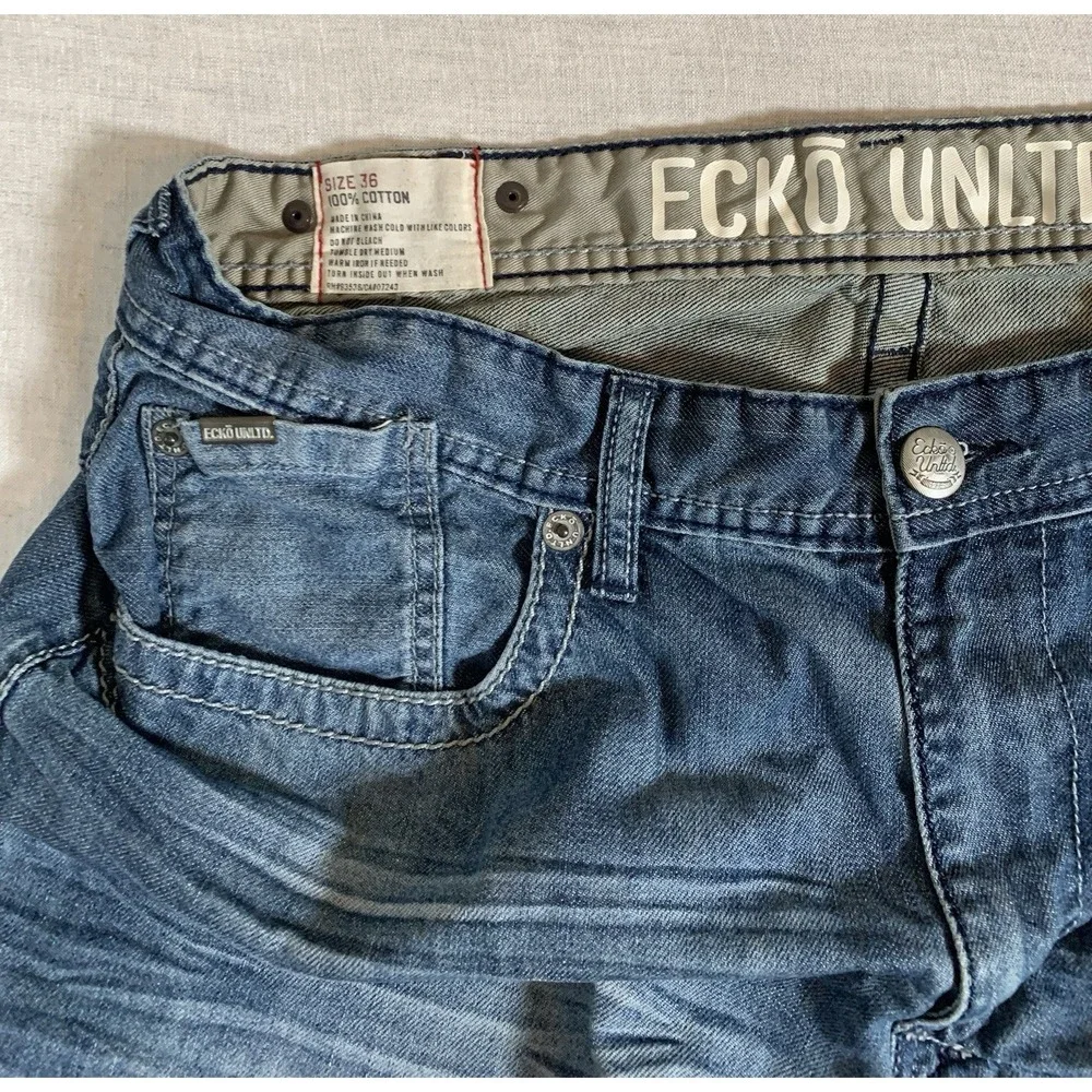 Ecko Unltd Men's Denim Jeans Hip Hop Skater Baggy Y2K‎ Size 36